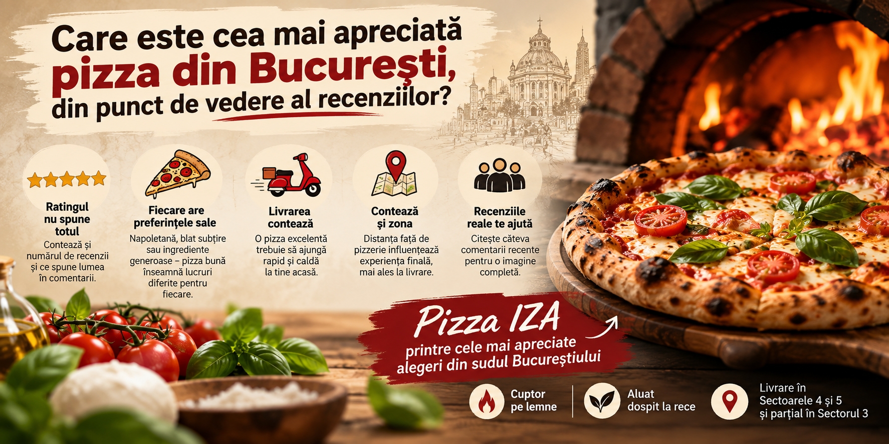 Afla cum interpretezi corect recenziile online si gasesti cea mai apreciata pizza pentru zona ta din Bucuresti.